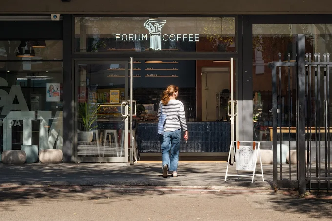 Forum Coffee storefront on Broadway